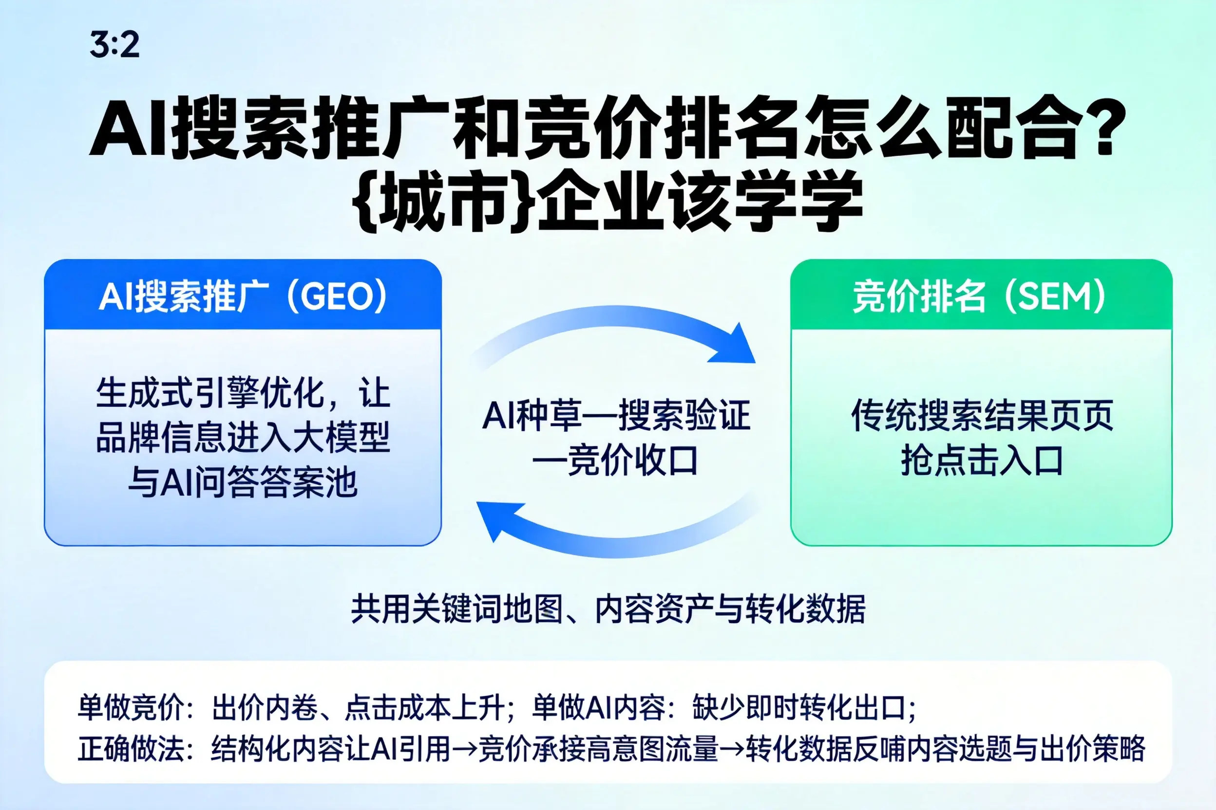 AI搜索推广和竞价排名怎么配合？大连企业该学学