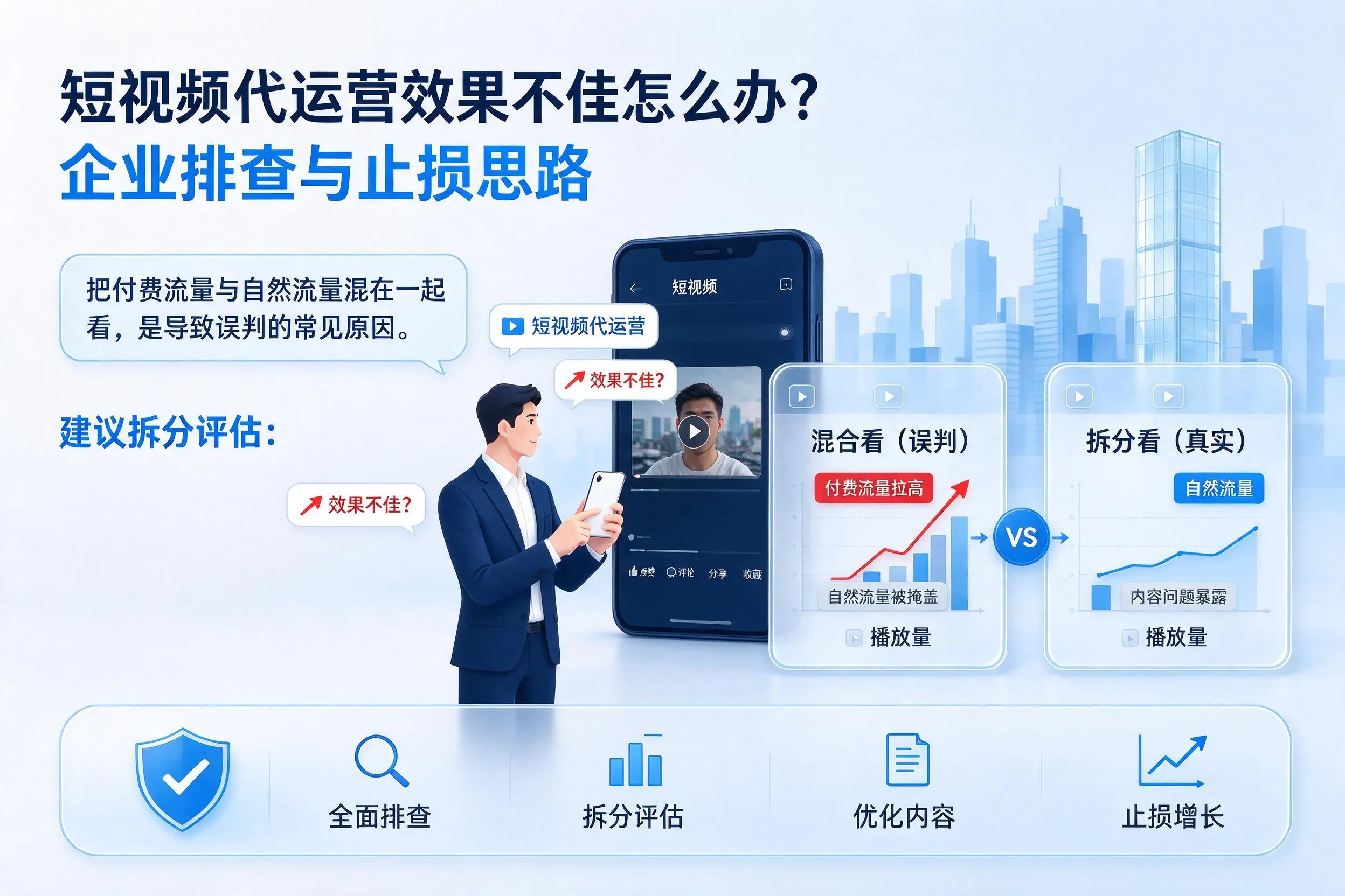 短视频代运营效果不佳怎么办？大连企业排查与止损思路