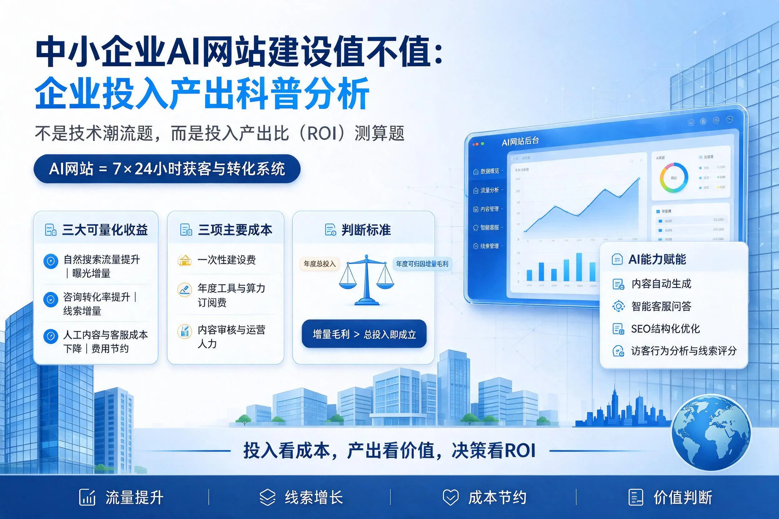 中小企业AI网站建设值不值：大连企业投入产出科普分析