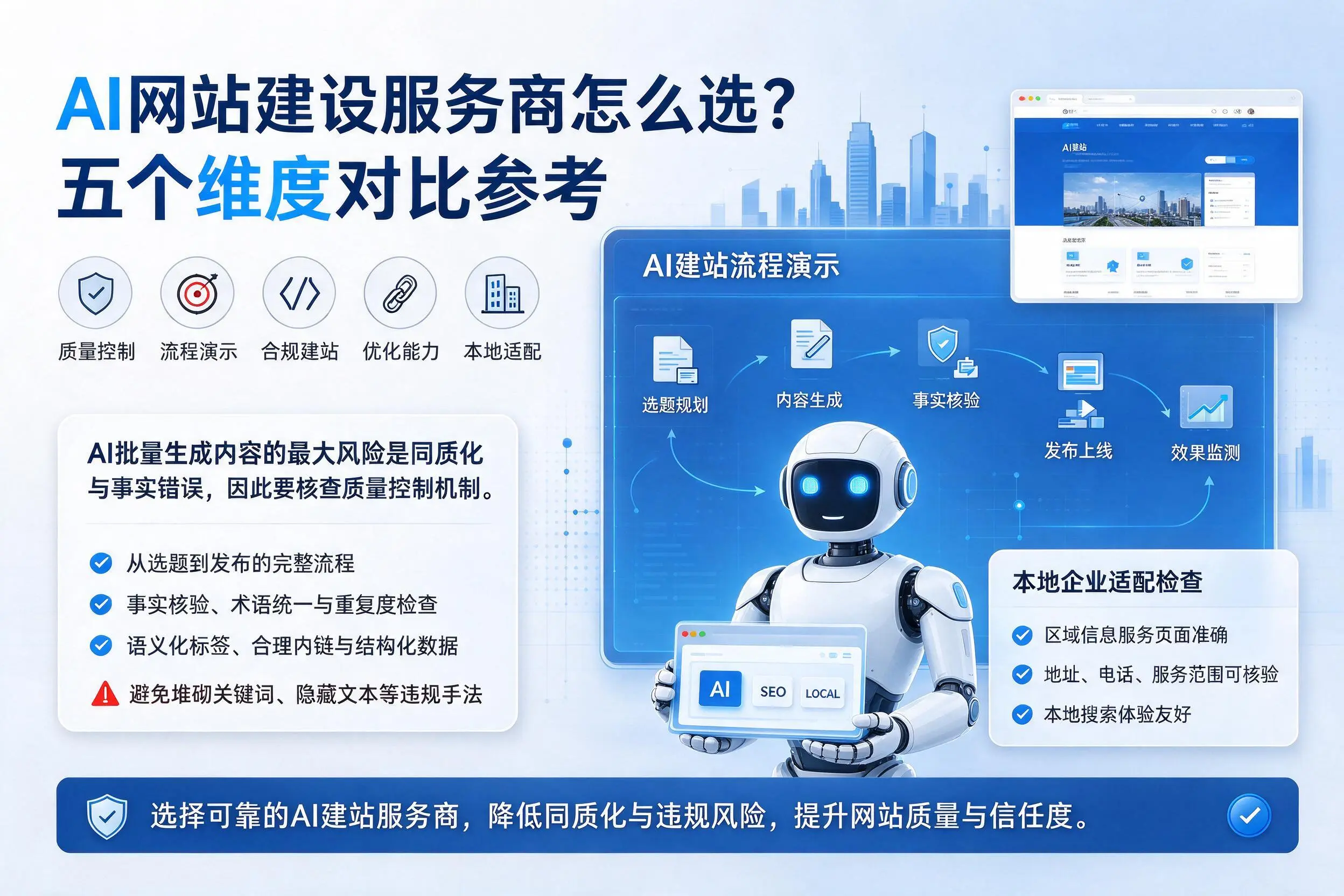 大连AI网站建设服务商怎么选?五个维度对比参考